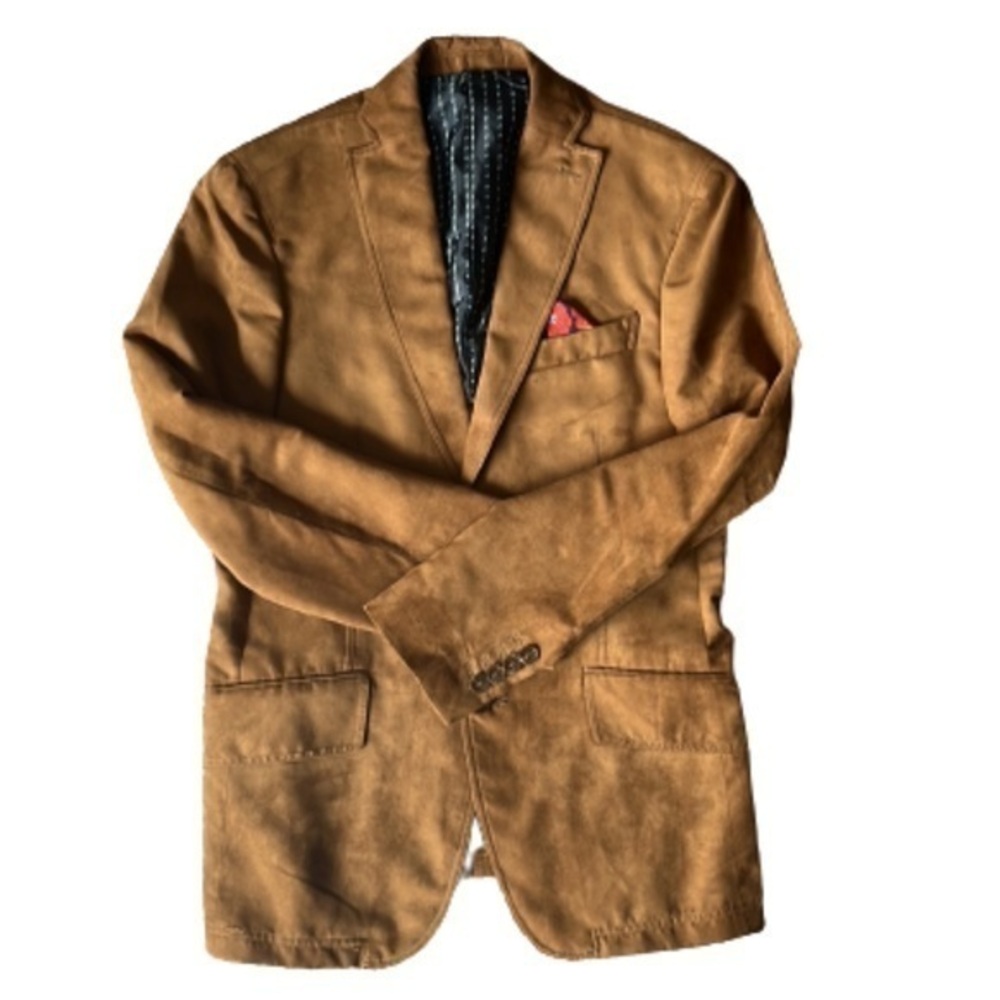 Zara Man cognac faux suede jacket size 36